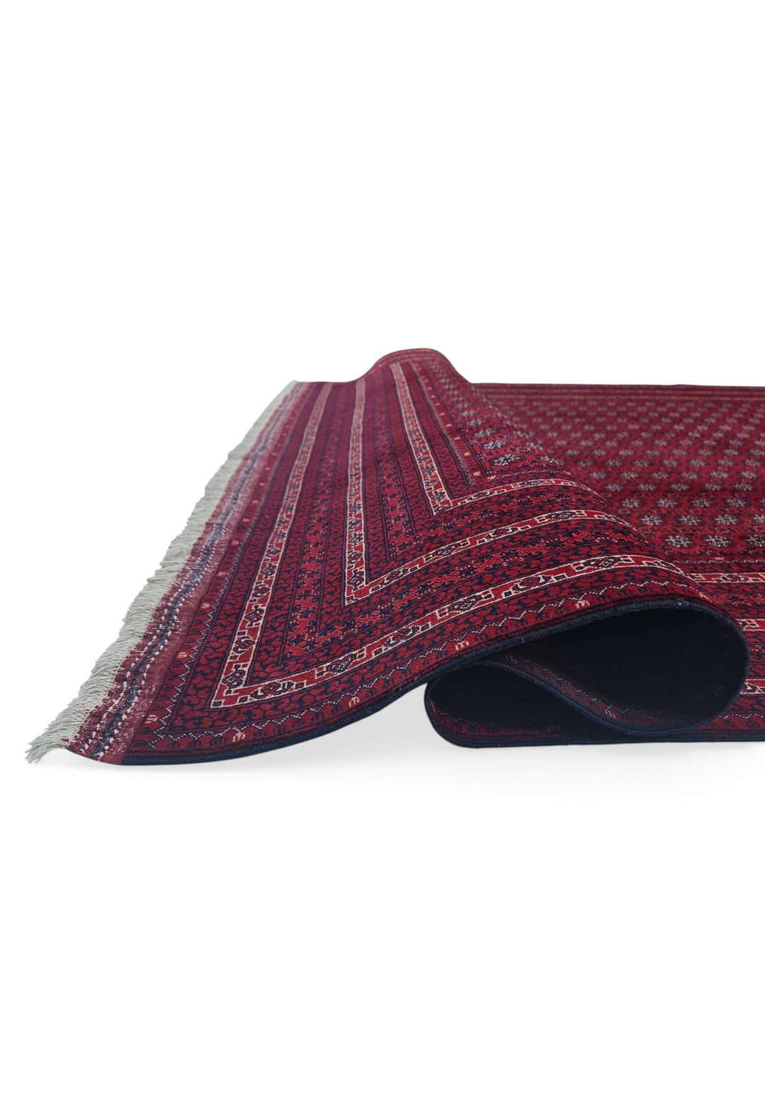 Deep wine Afghan Khoja Roshnai rug, 198×291cm, hand-knotted