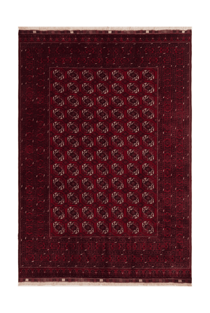 Oxblood Turkmen gül Bashiri rug, 197×289cm, about 3 tatami, hand-knotted