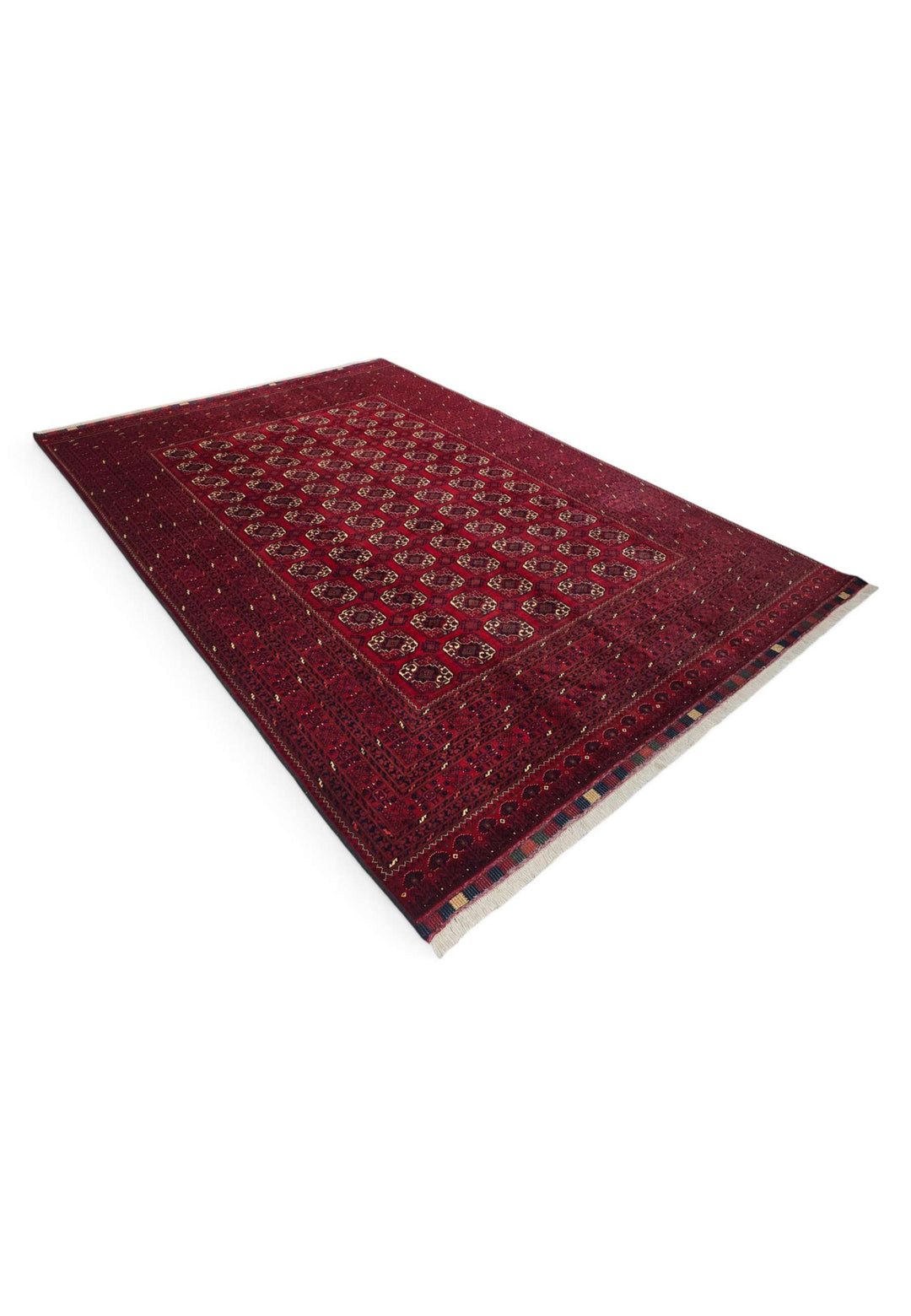 Oxblood Bashiri wool rug 197×289cm, Afghanistan craftsmanship