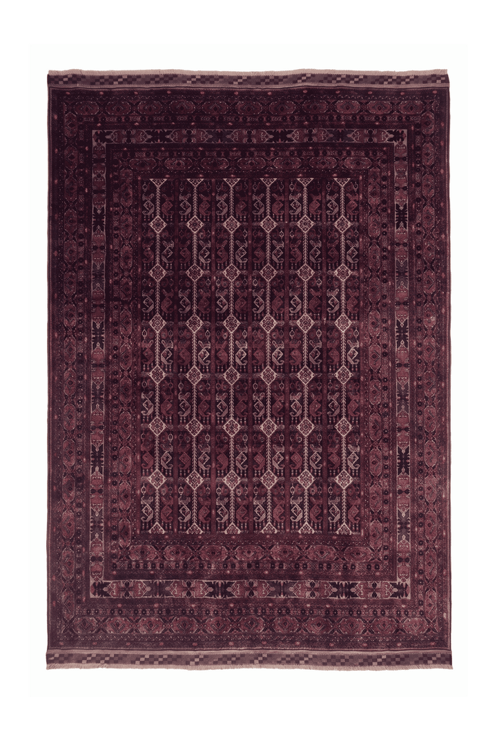 Deep wine compartment gül Khal Mohammadi rug, 201×271cm, 3 tatami