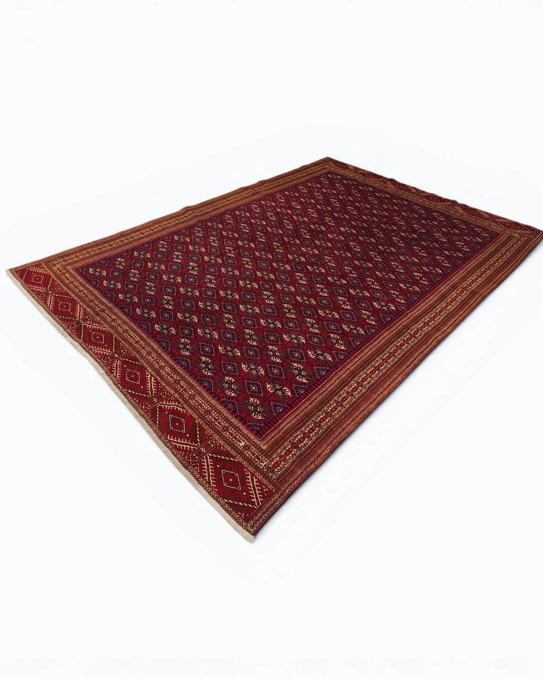 Red Yomut Turkmen Afghan rug, Afghanistan craftsmanship