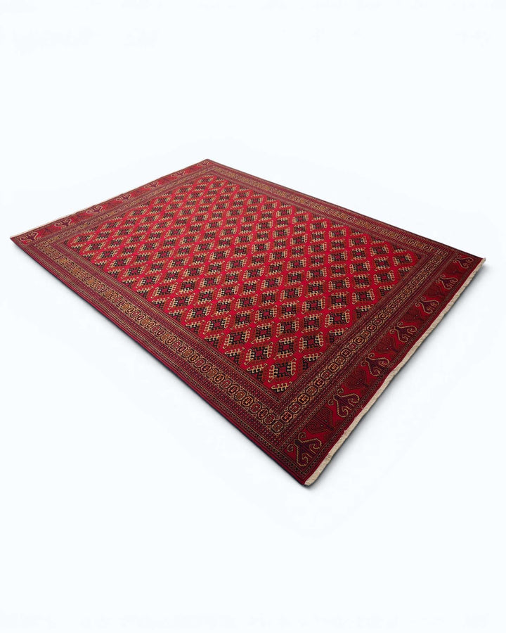 Red Saryk Turkmen Afghan rug, Afghanistan craftsmanship