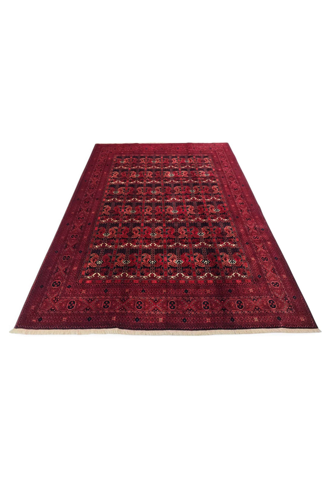 Border detail of wine panel Khal Mohammadi rug