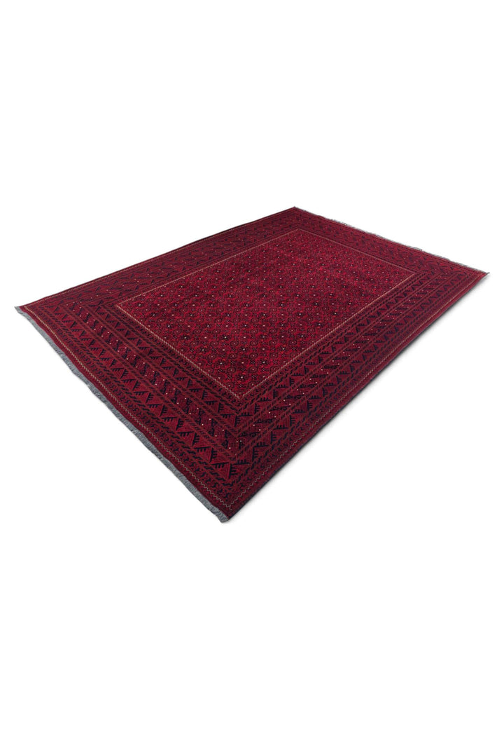 Hand-knotted wool pile of Mina Khani rug, 201×288cm