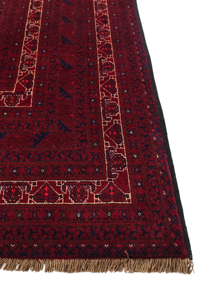 Wine red Khal Mohammadi Afghan wool rug