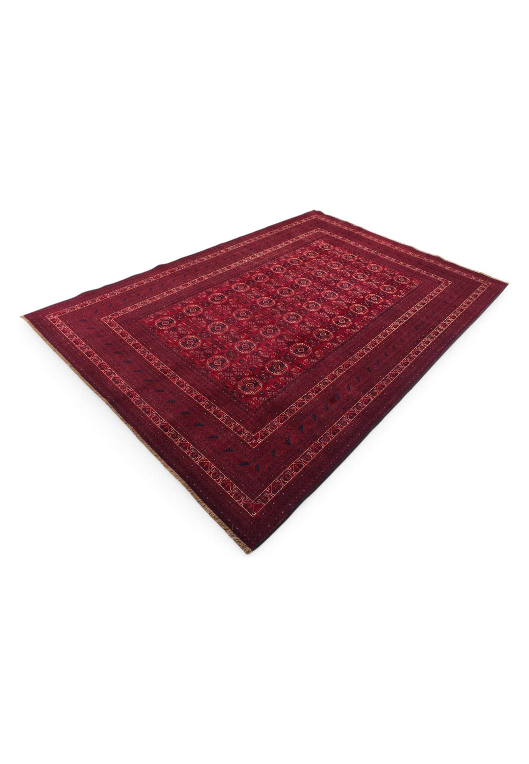 Hand-knotted wool pile of wine red Khal Mohammadi rug