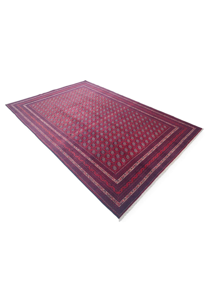 One-of-a-kind wine Turkmen gül Khal Mohammadi rug