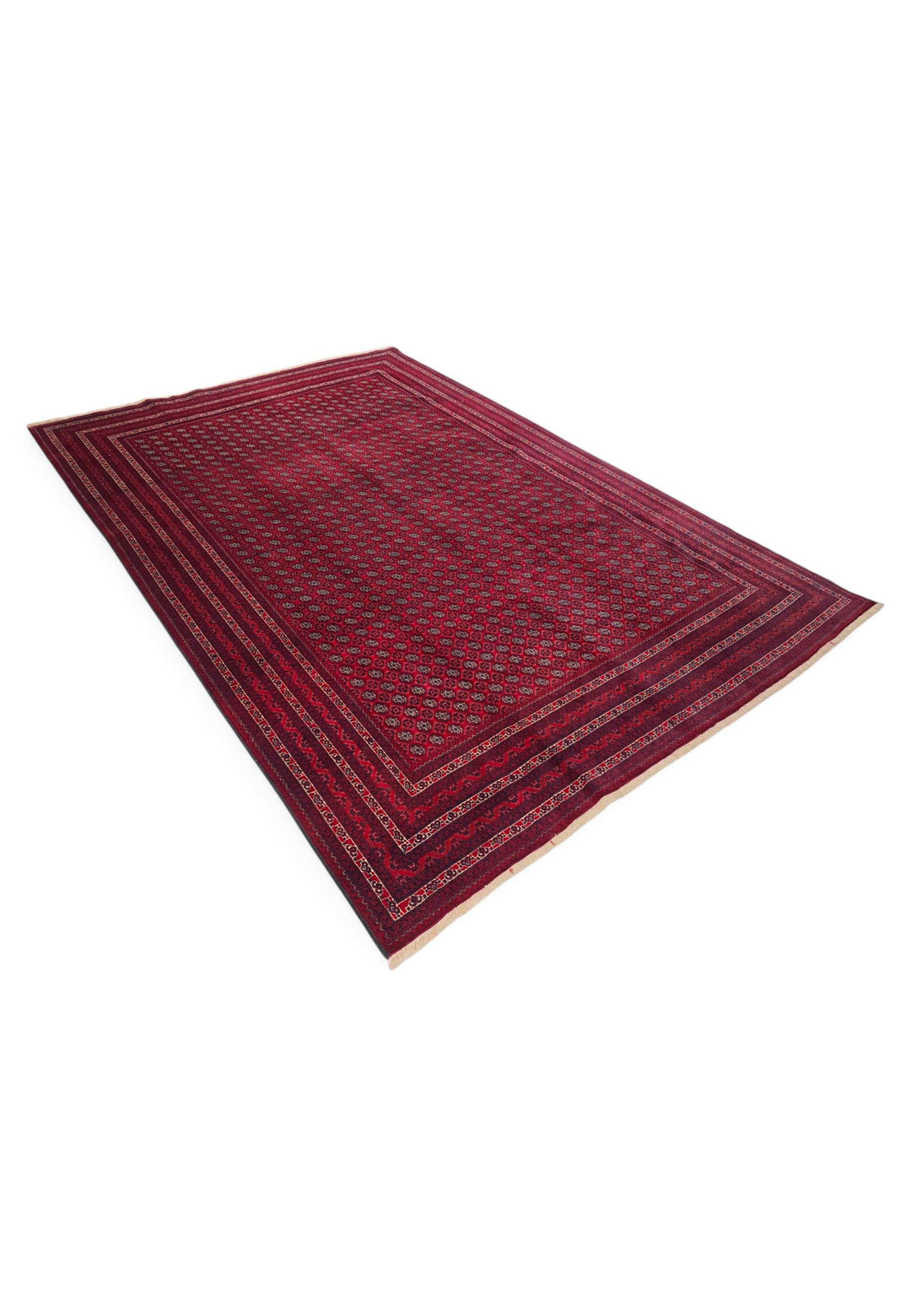 Wine red Khoja Roshnai wool rug 199×289cm, Kunduz Afghanistan