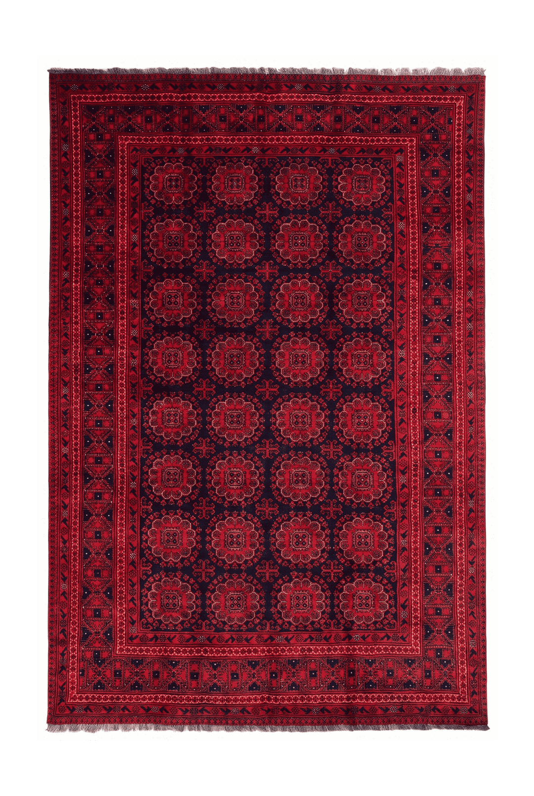 Wine red Bashiri Afghan rug, 200×293cm, about 3 tatami, hand-knotted