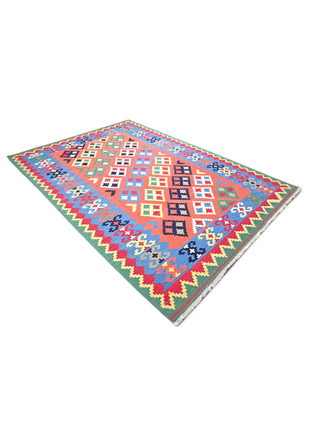 Coral Qashqai kilim 181×252cm, Afghan craftsmanship