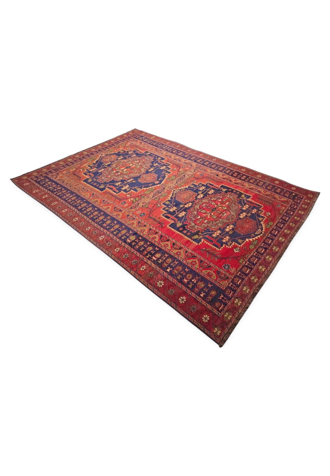 Red navy kilim 199×286cm, Afghan craftsmanship