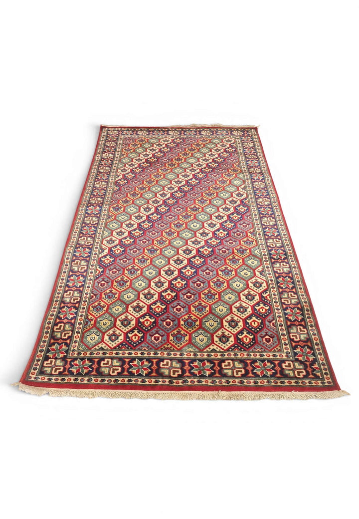 Multicolour Afghan Sherwan rug 103×161cm, accent size for a bedside