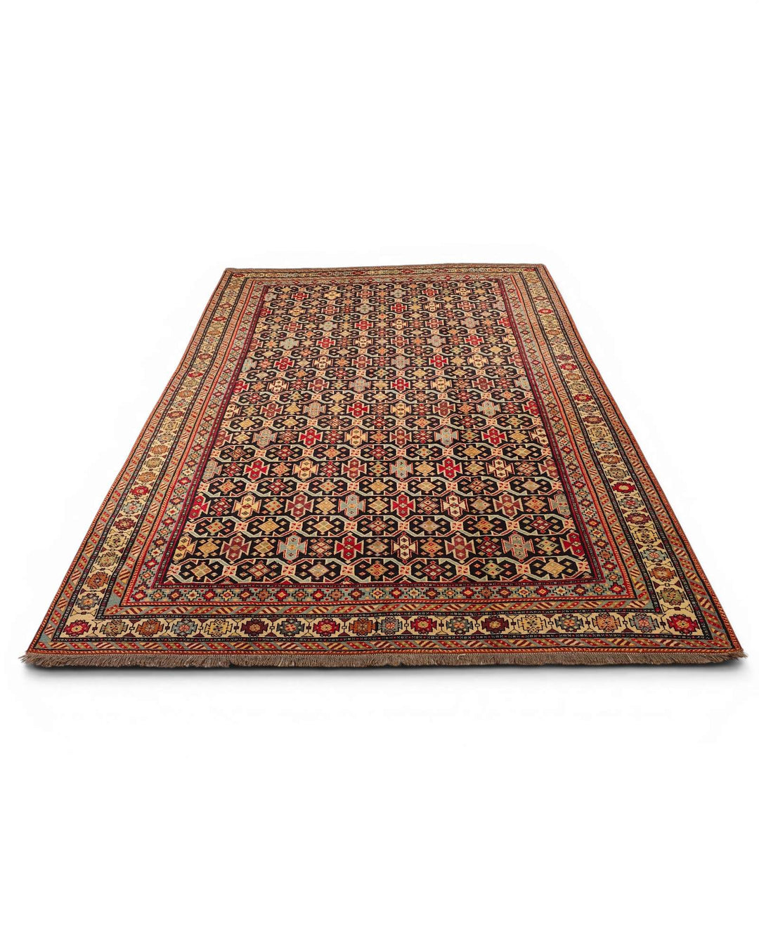 Red indigo Chi-Chi Afghan Sherwan rug, Afghanistan craftsmanship