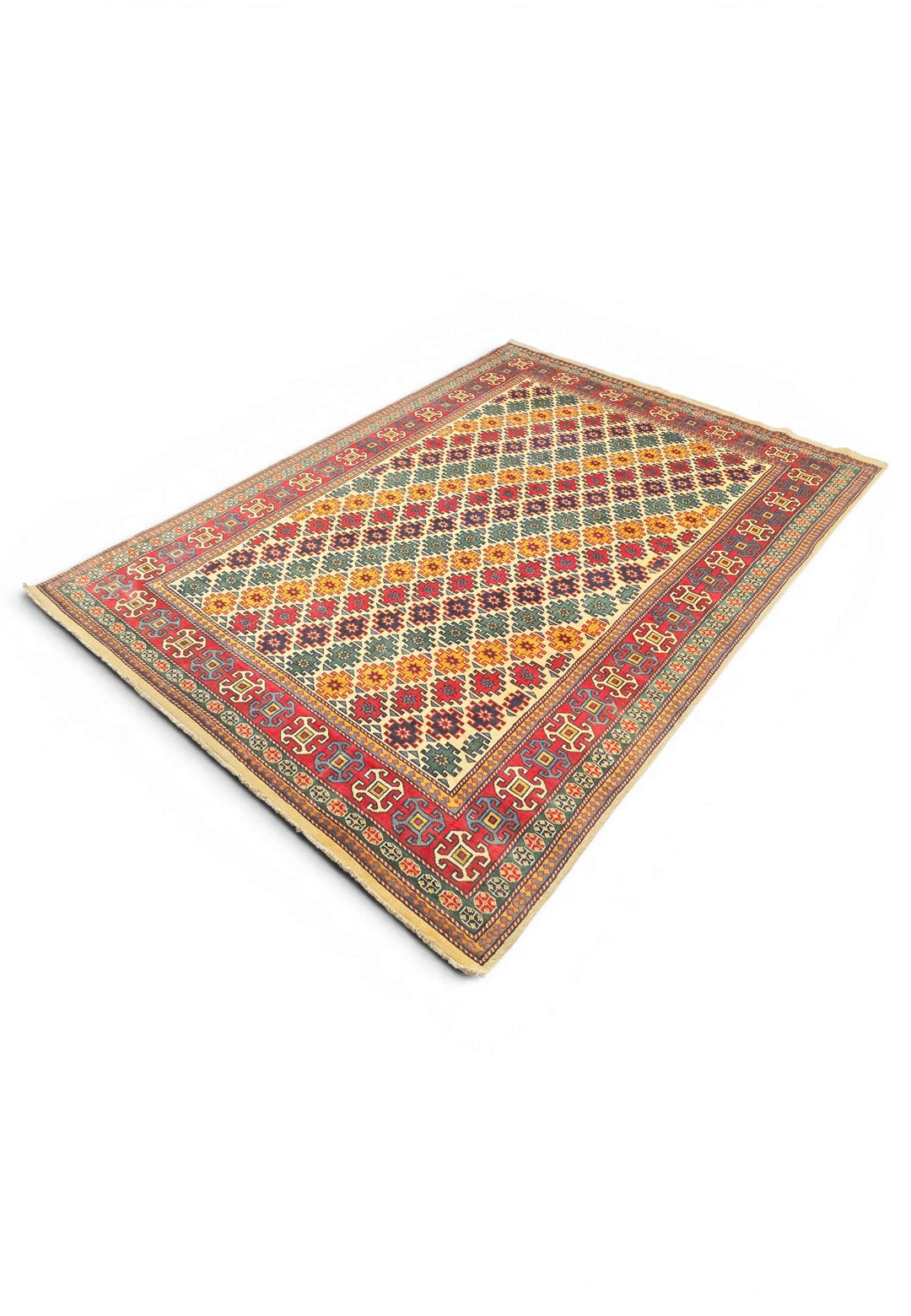 Multicolour Afghan rug 161×221cm, about 2 tatami