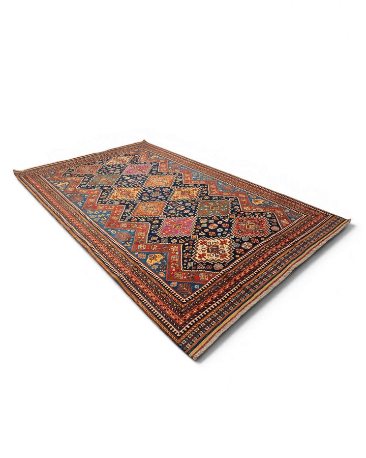 Navy red Kashkuli Afghan Sherwan rug, Afghanistan craftsmanship