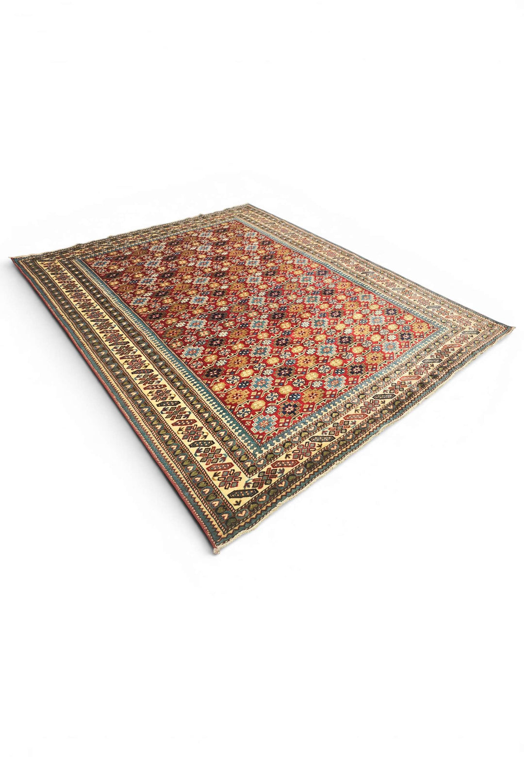 Red Shirvan all-over rug for a bedroom, about 2 tatami
