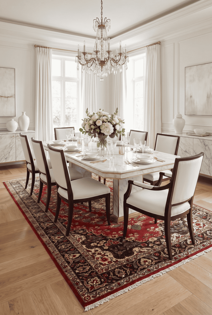 Floral medallion design in red and navy on Afghan Sherwan rug