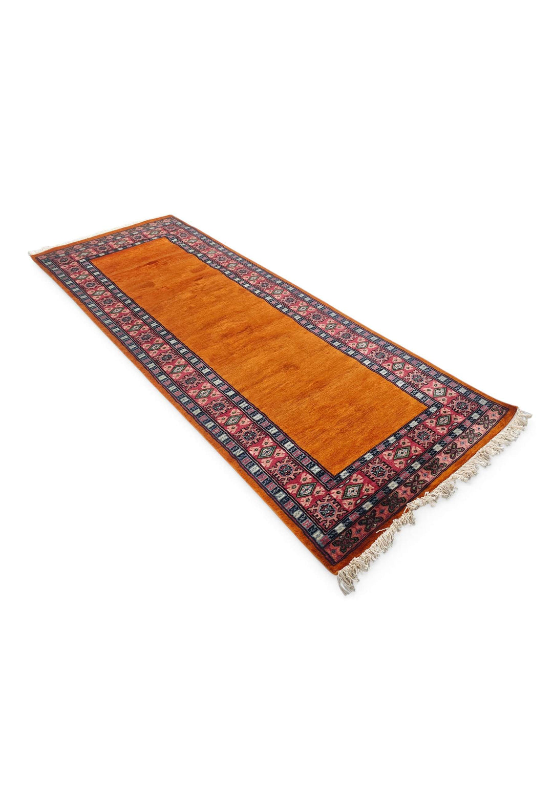 Saffron rose runner 78×219cm, Pakistani craftsmanship