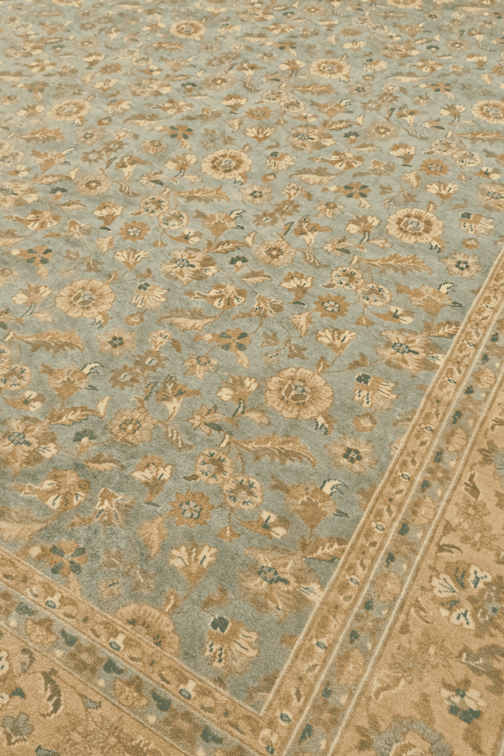 Afshan all-over floral detail in sage green and gold