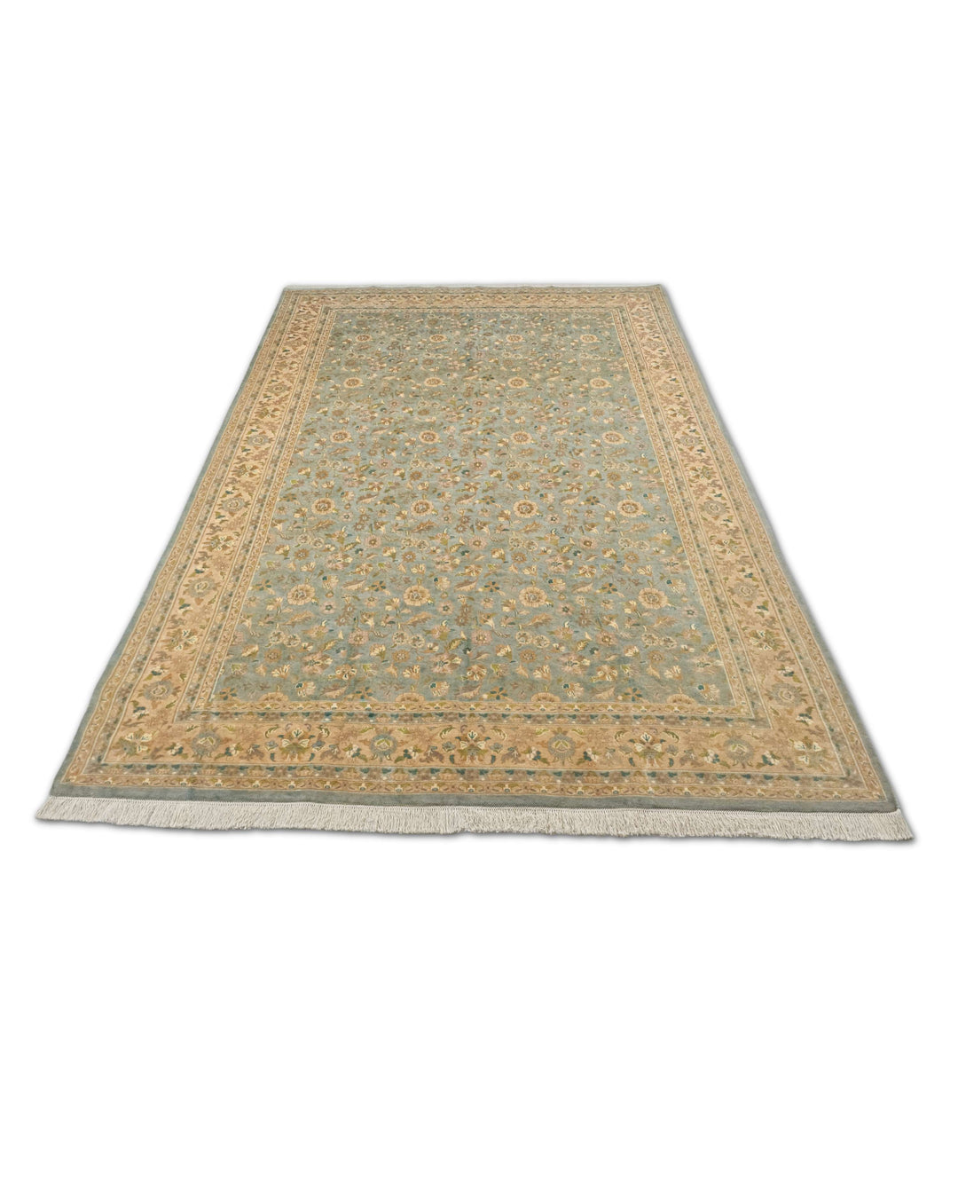 Sage gold Afshan rug 172×250cm, antique wash finish