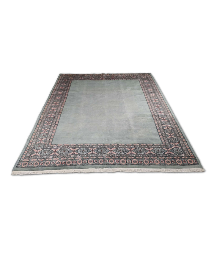 Sage green and rose minimal rug for a living room, 3 tatami