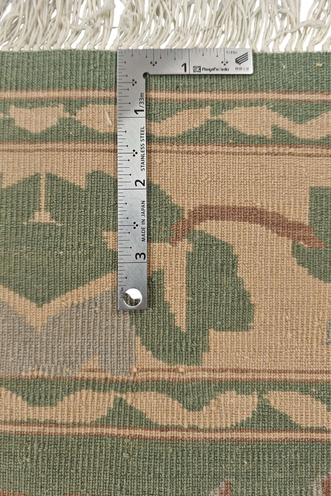 Green Gol Farang Pakistani wool rug, hand-knotted one-of-a-kind