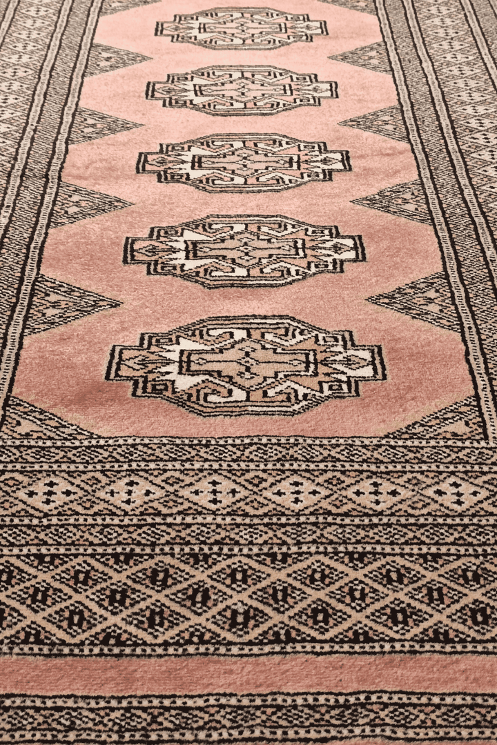 One-of-a-kind terracotta and beige Yamoud entrance mat