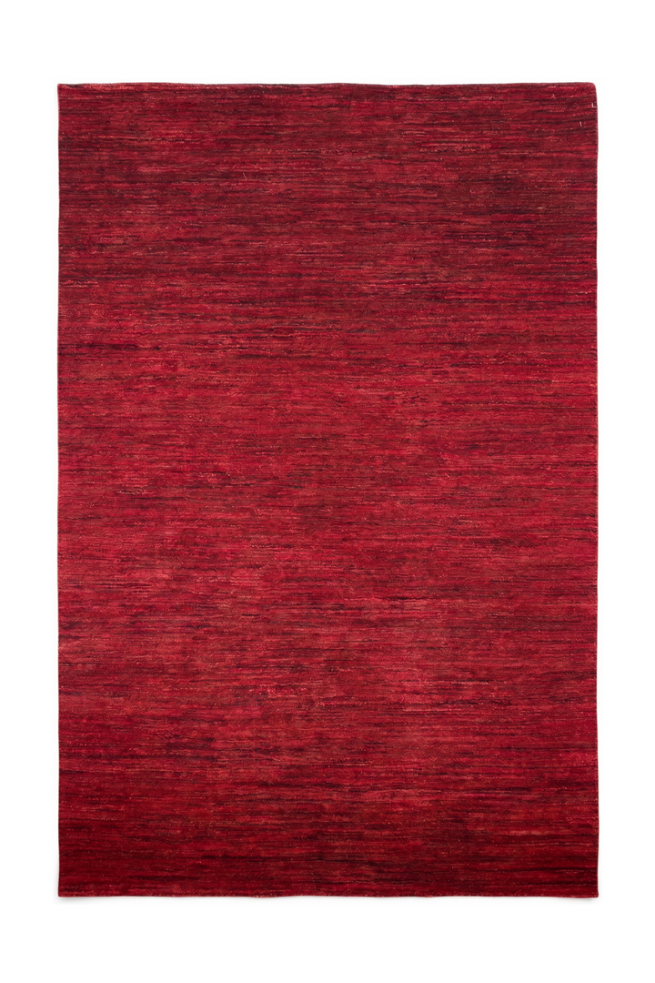 Ruby Red Gabbeh, Hand-Knotted Afghan Wool Rug