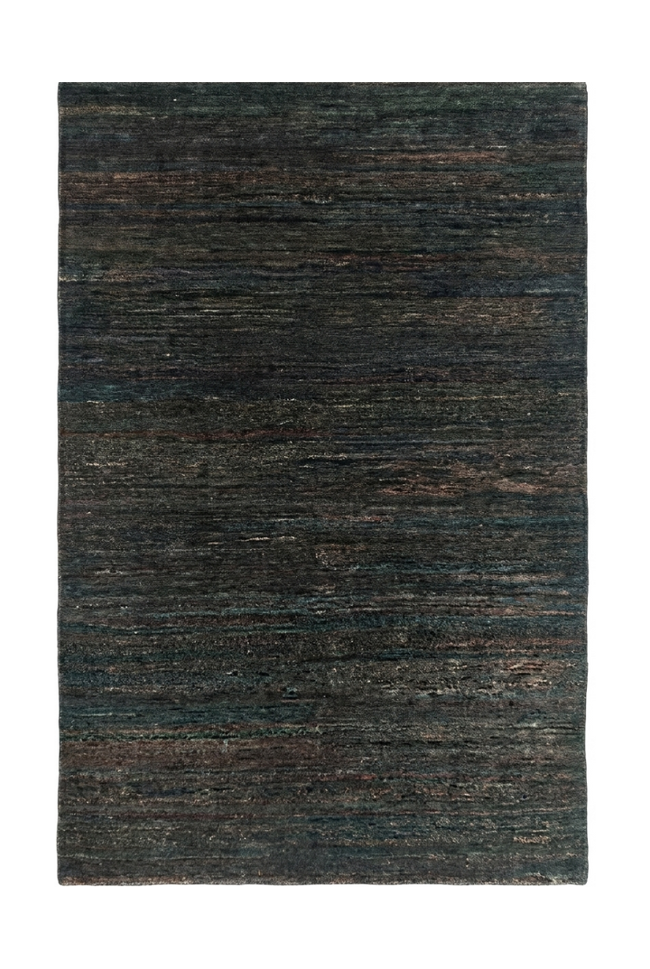 Forest Green Gabbeh, Hand-Knotted Afghan Wool Rug