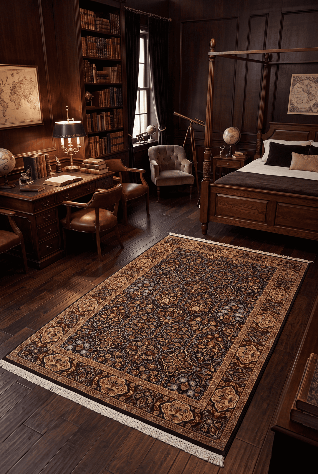 Paradise Garden All-Over Floral, Hand-Knotted Wool Rug