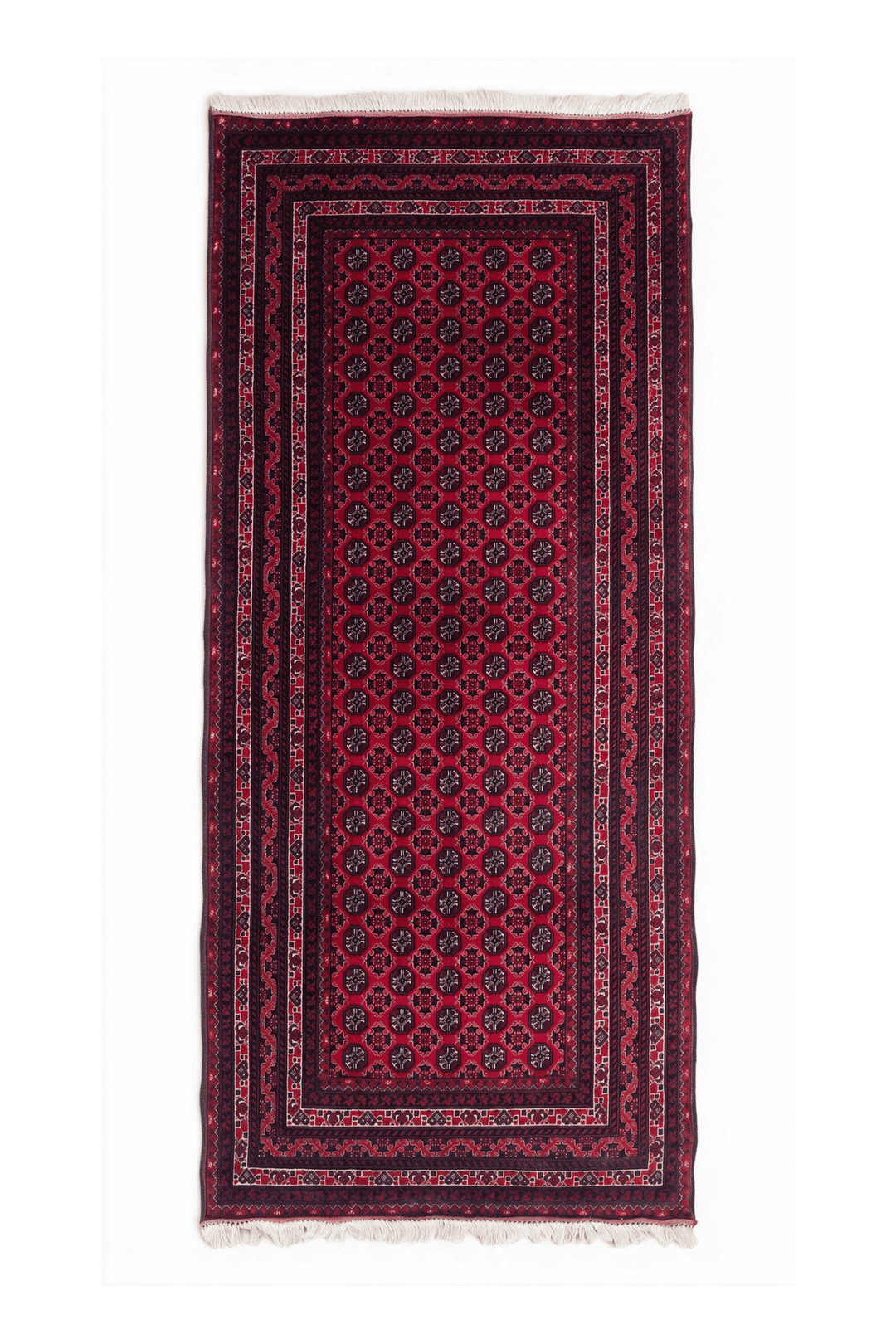 Deep Red Khal Mohammadi Rug, Hand-Knotted Wool