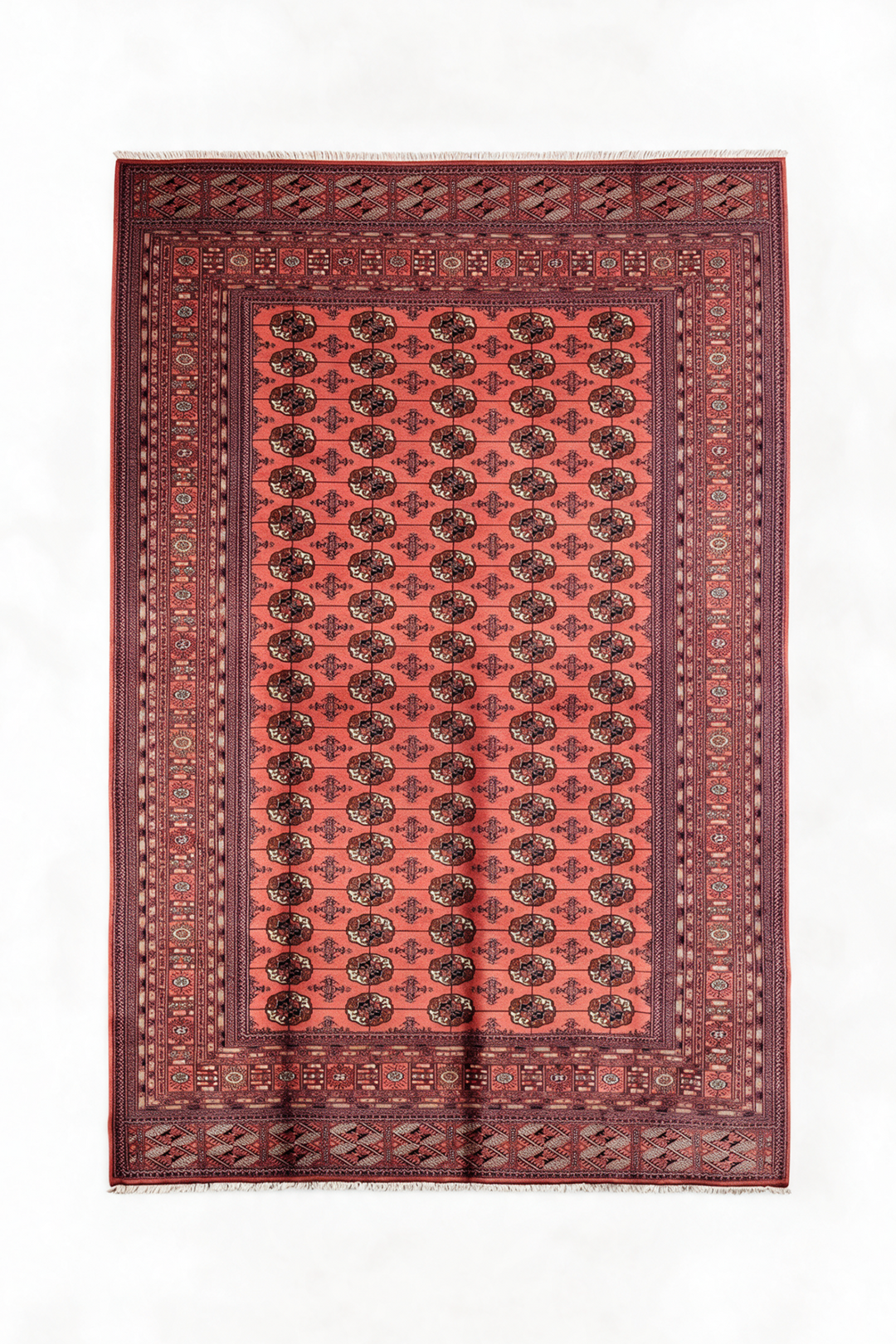 Rose Turkmen Gül Bokhara, Hand-Knotted Sherwan