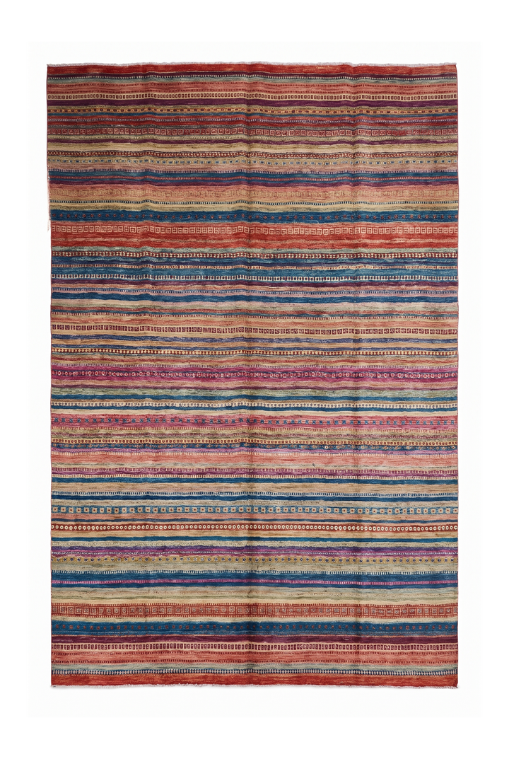 Multicolour Khorjin, Hand-Knotted Wool Rug