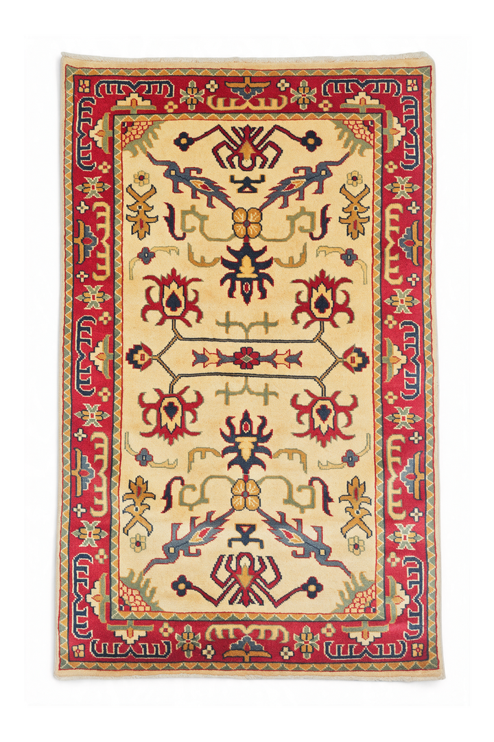 Cream Palmette Kazak