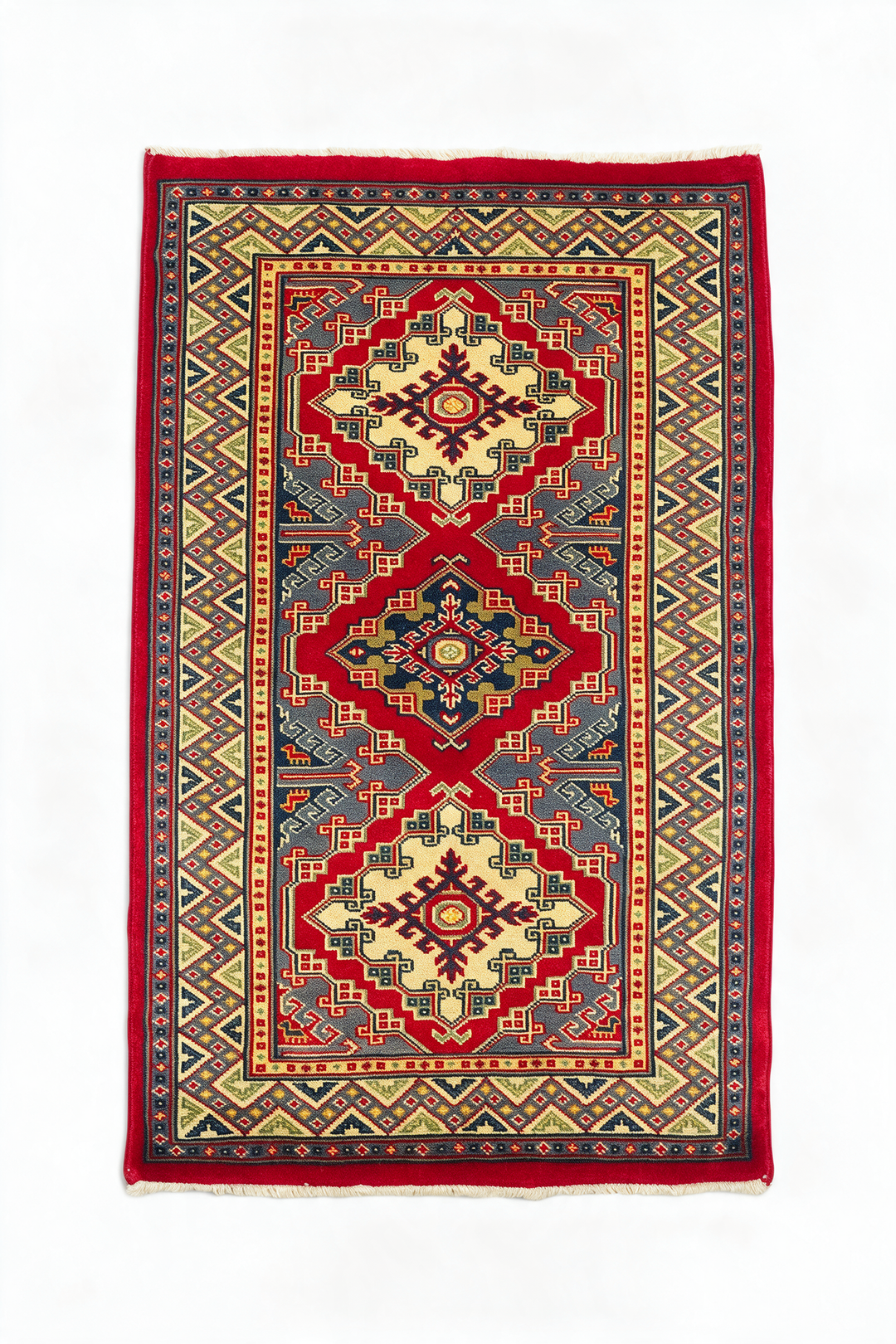 Red Triple Medallion Kazak