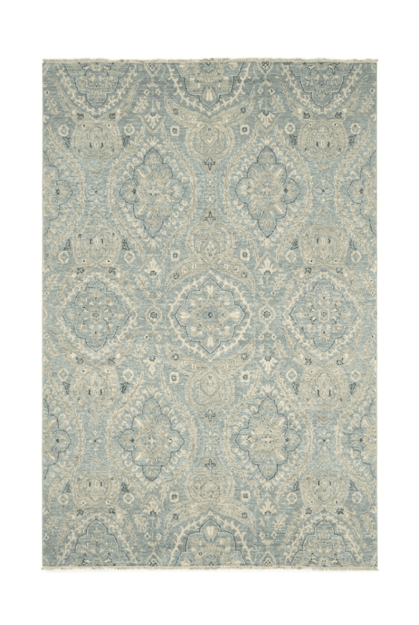 Dusty Blue Damask Ghazni