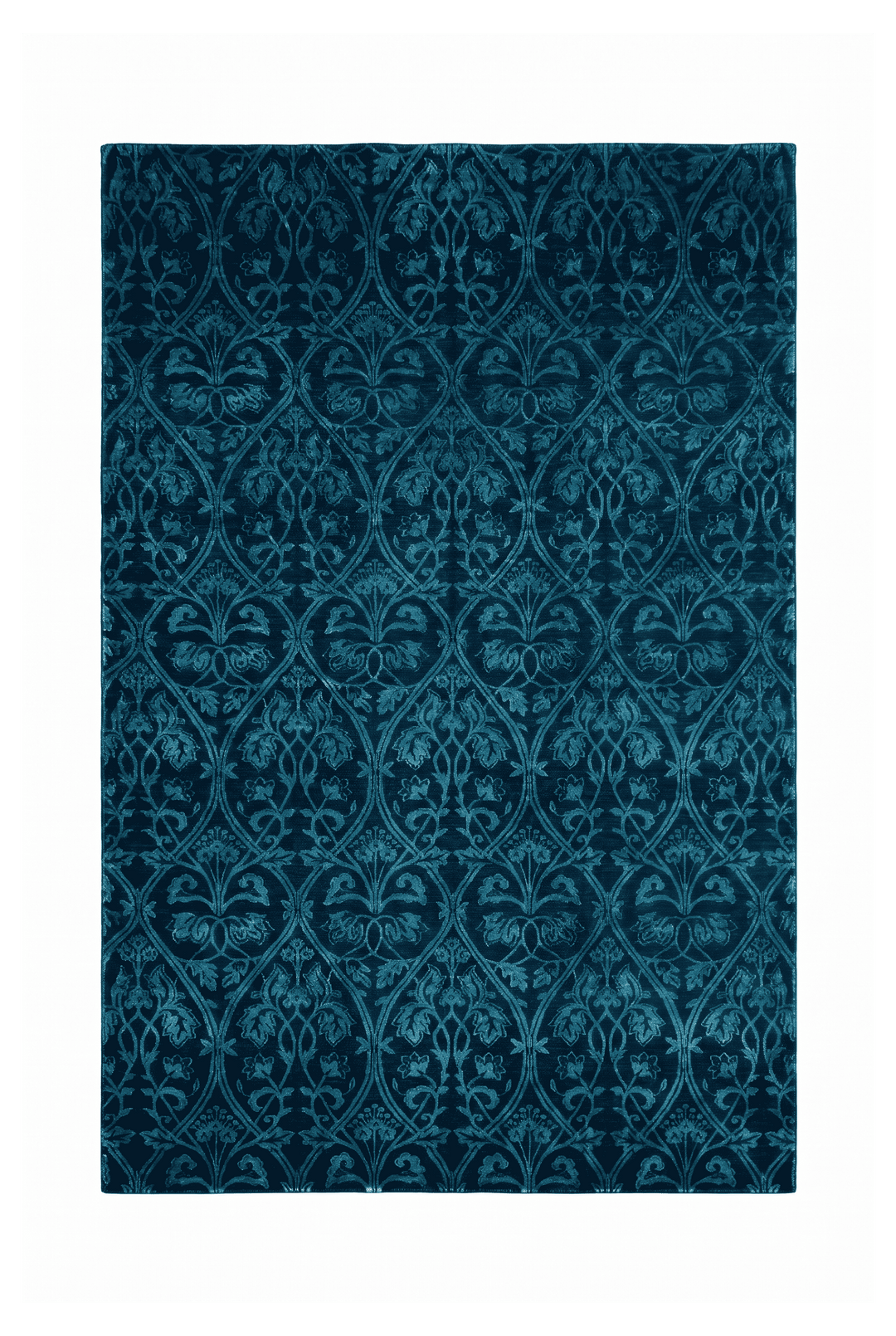 Teal Blue Floral Ghazni