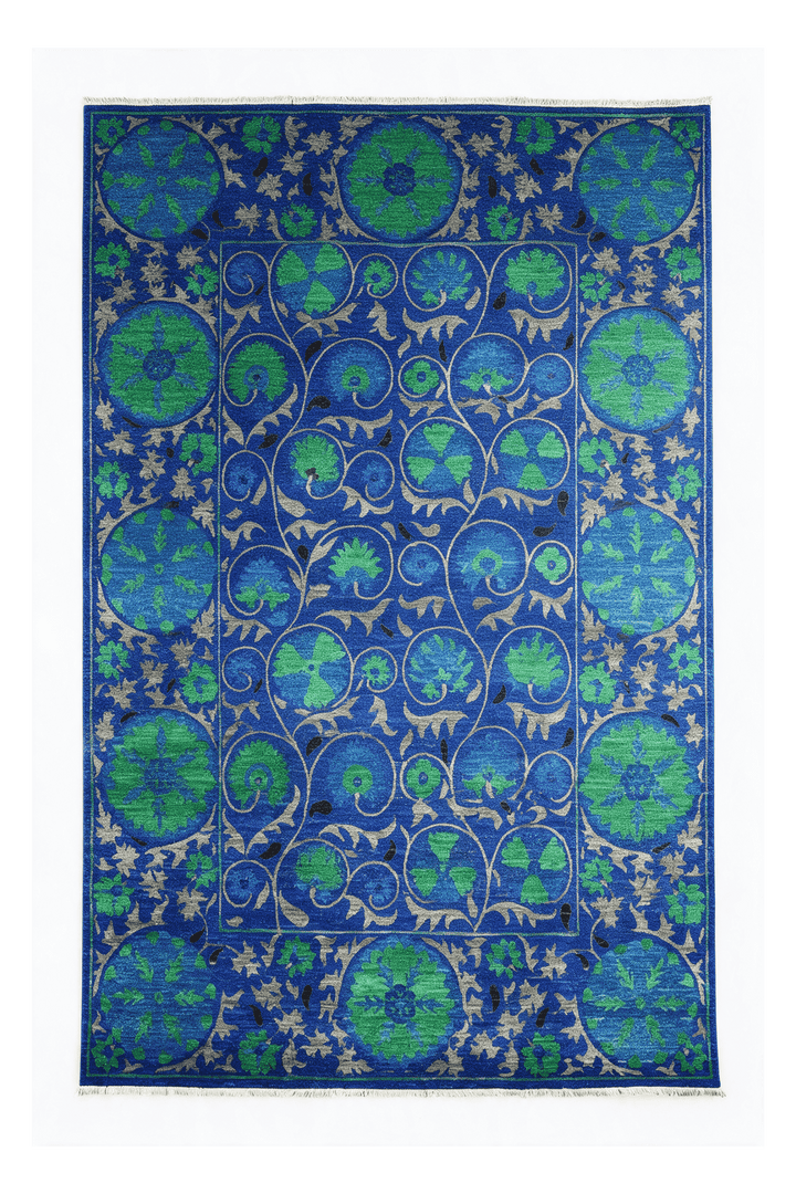 Lapis Blue Floral Ghazni