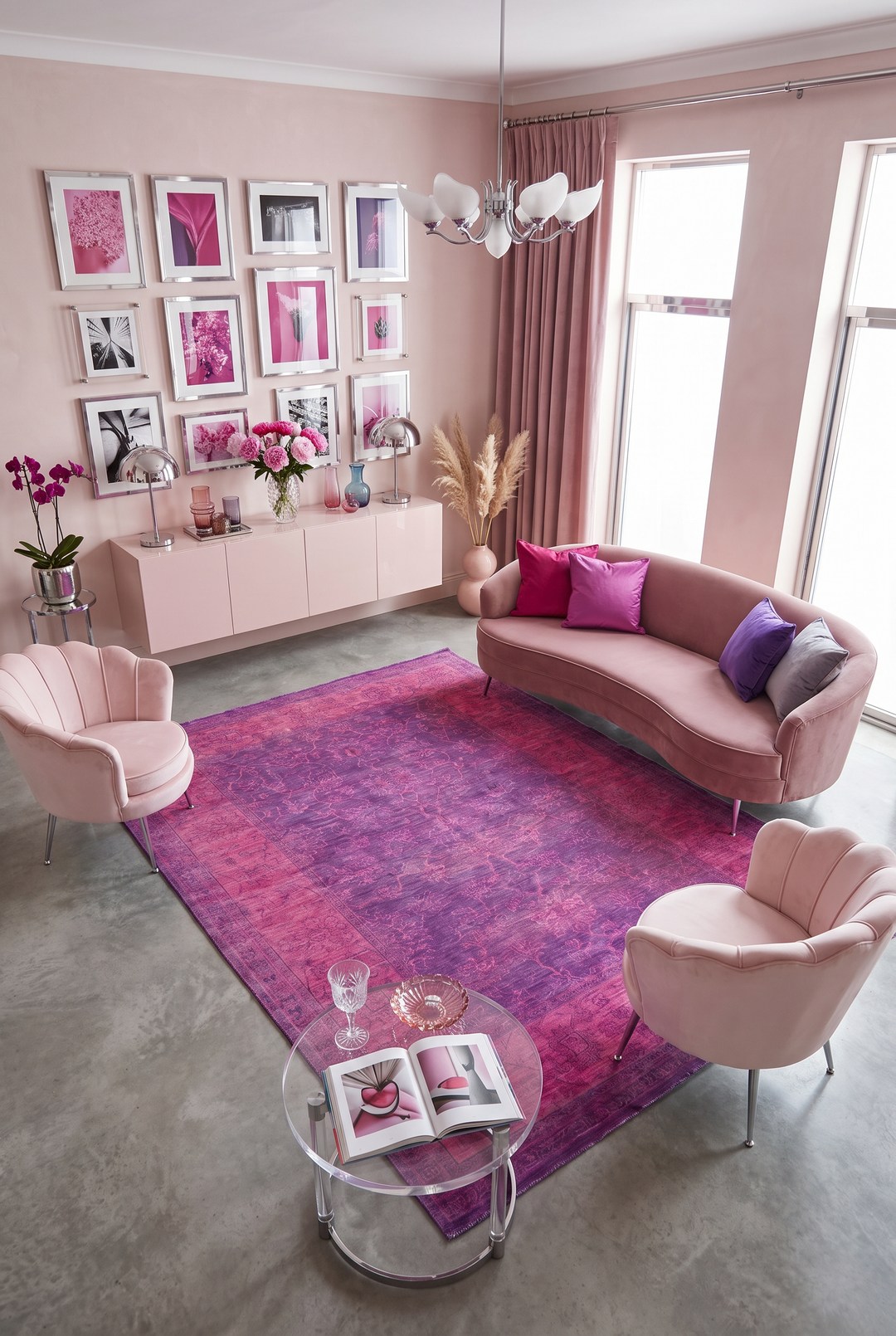 Berry Magenta Floral Ghazni