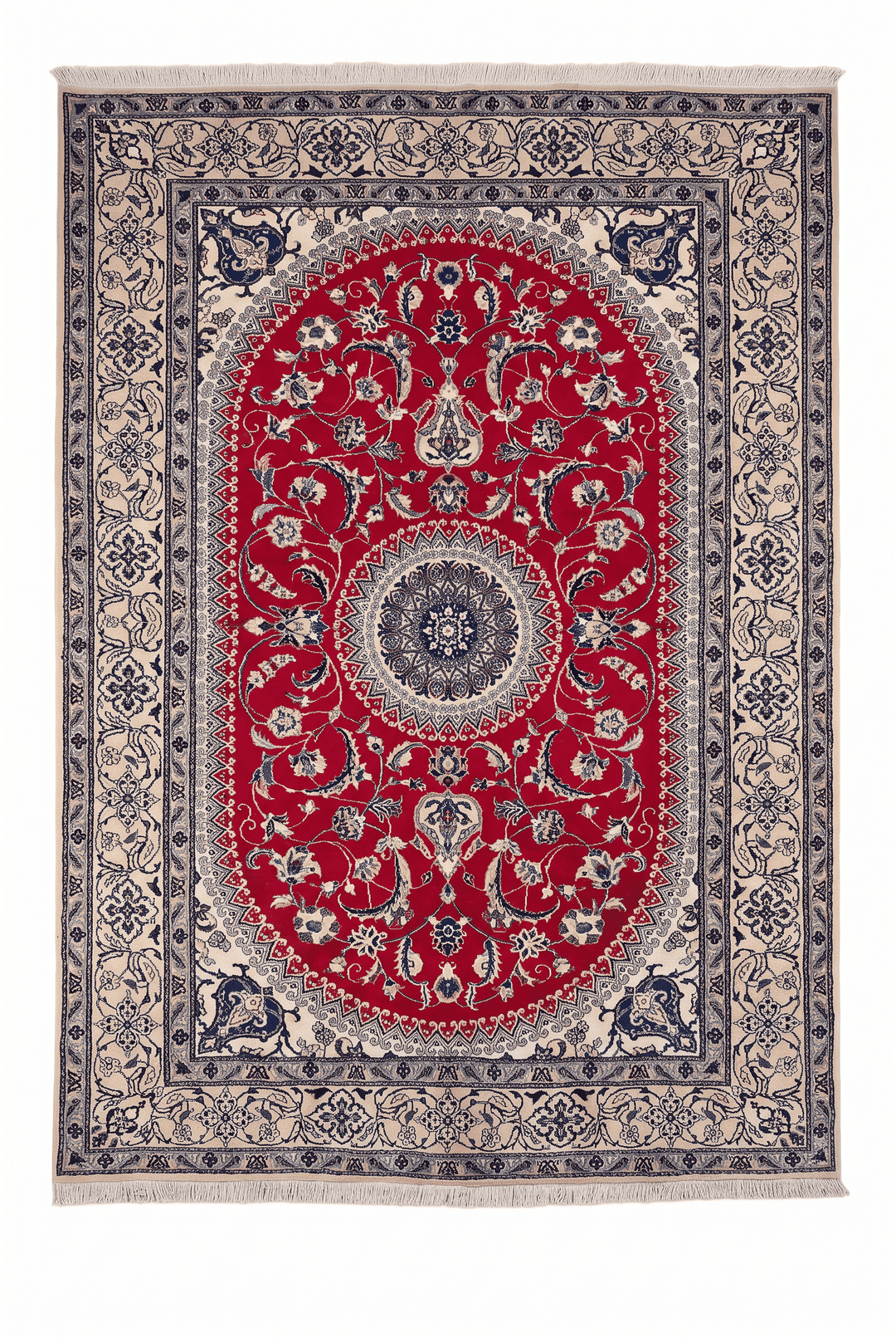 Bright Red Oval Nain