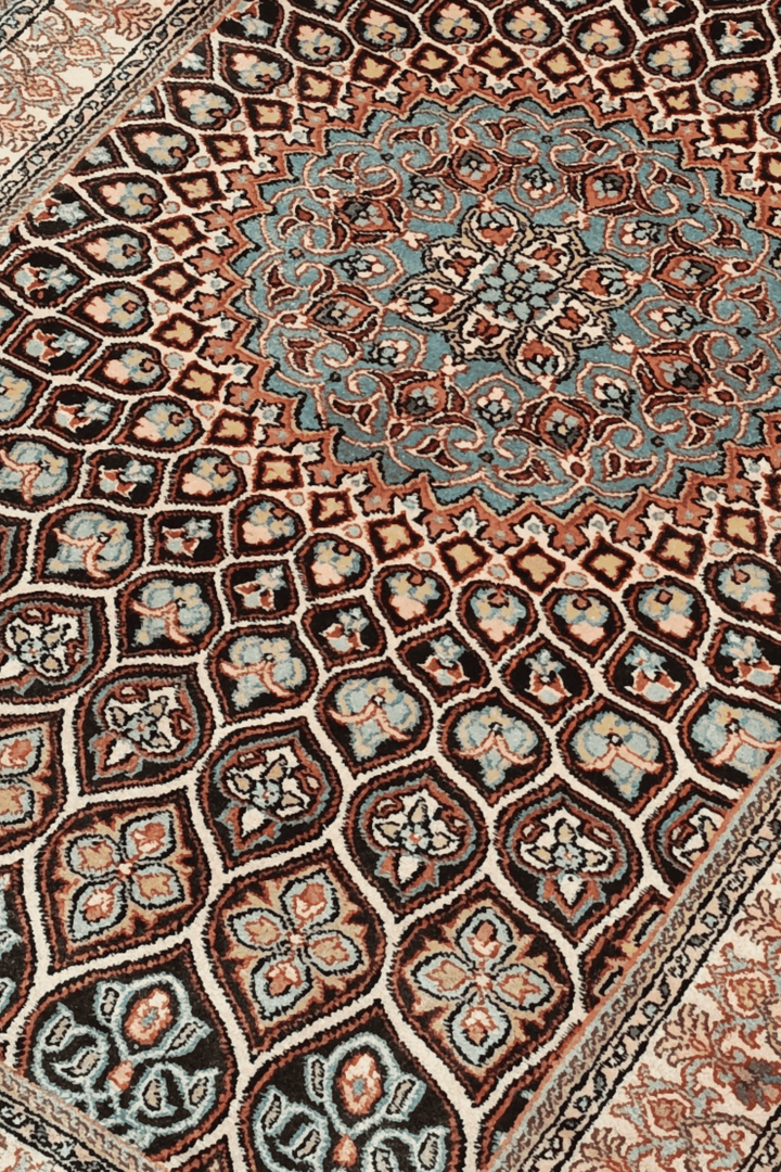 Espresso Kashmiri Silk Rug, hand-knotted, 60×94cm, photo 2