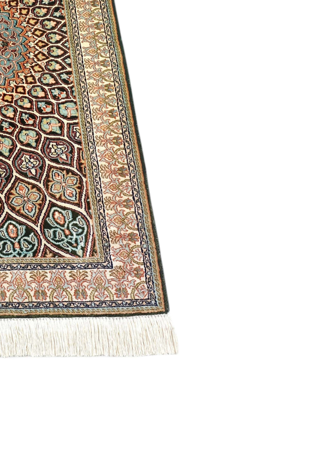 Espresso Kashmiri Silk Rug, hand-knotted, 60×94cm, photo 6