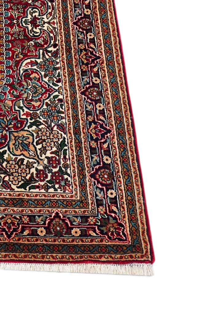 Navy Blue Kashmiri Silk Rug, hand-knotted, 63×95cm, photo 6