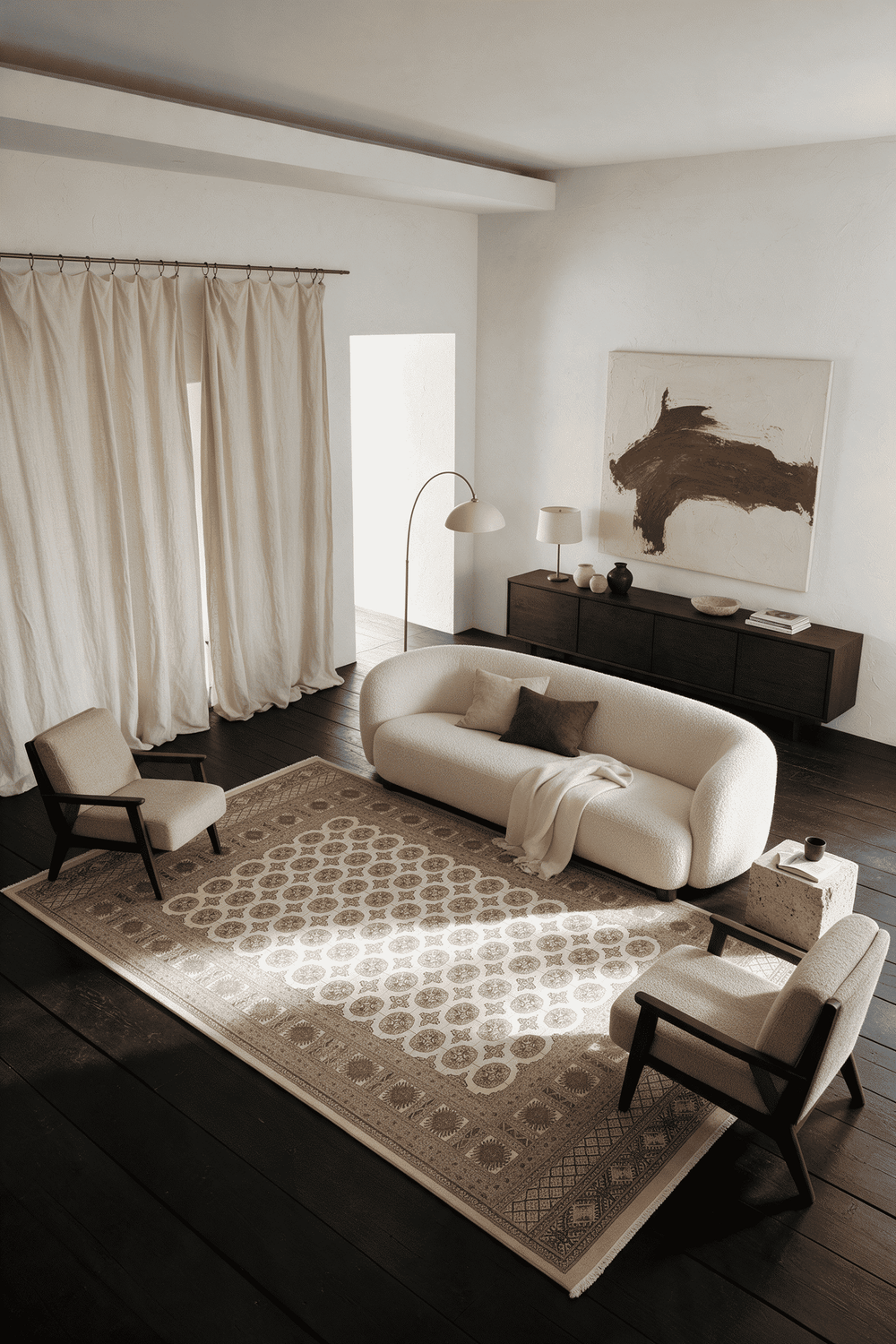 Beige Pakistani Bokhara Rug, hand-knotted, 277×373cm, photo 2