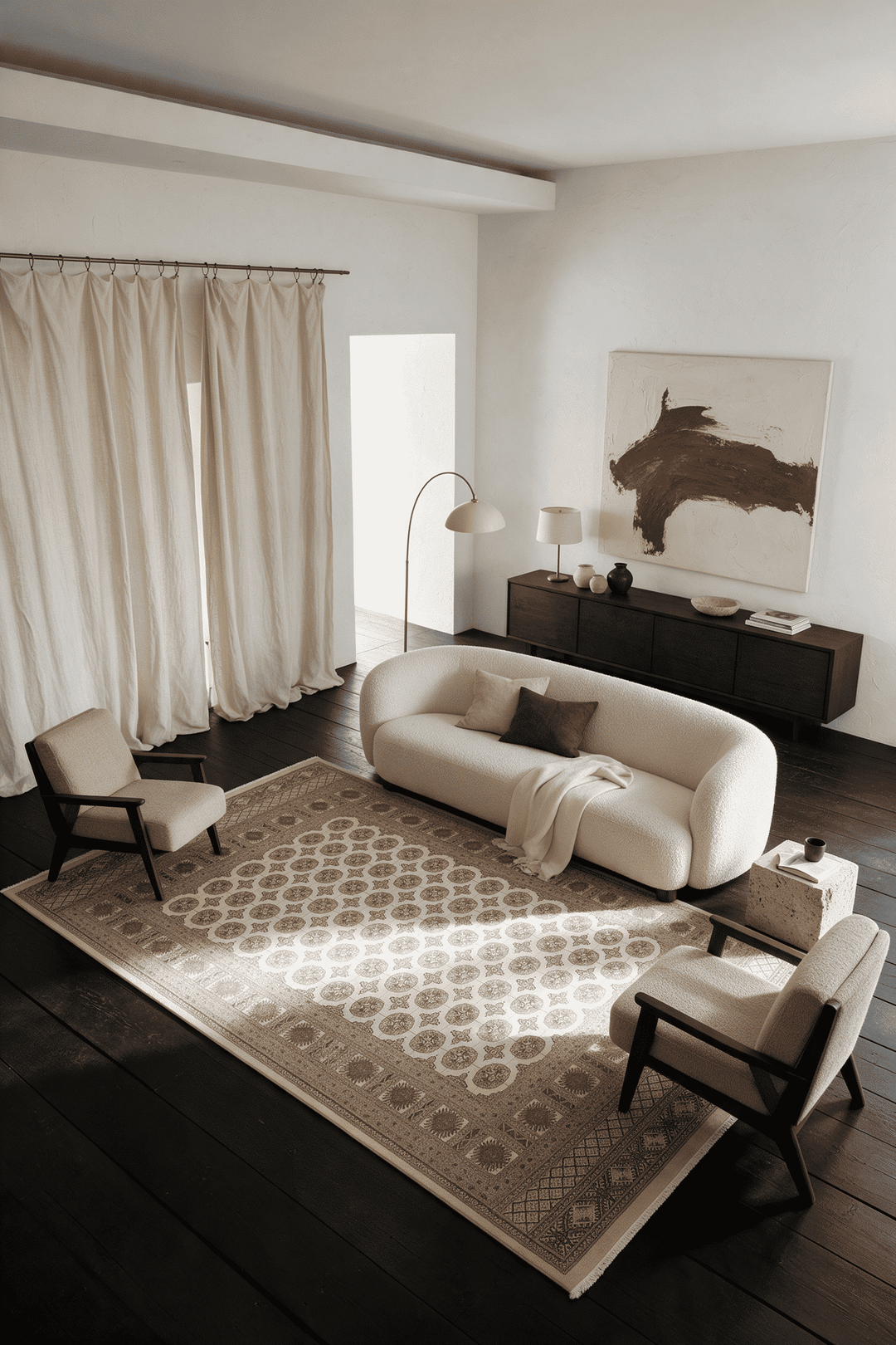 Beige Pakistani Bokhara Rug, hand-knotted, 277×373cm, photo 2
