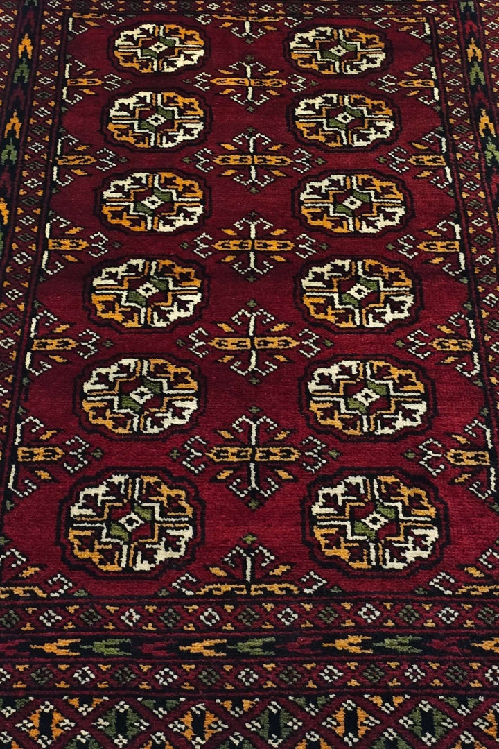 Burgundy Pakistani Bokhara Rug, hand-knotted, 79×128cm, photo 3