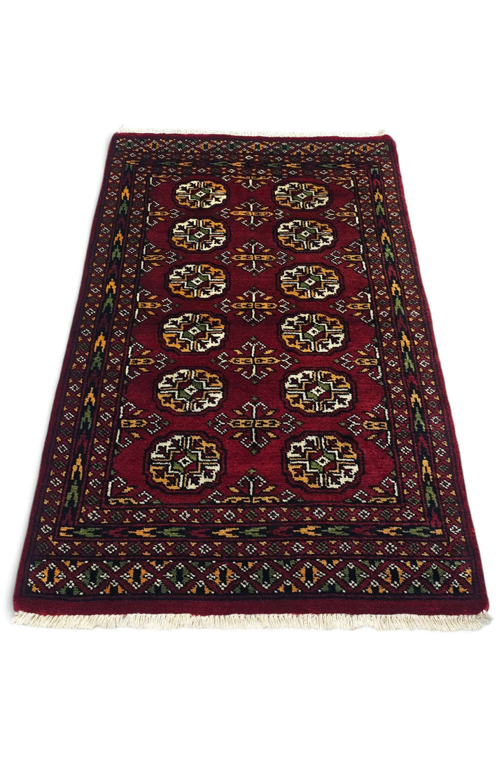 Burgundy Pakistani Bokhara Rug, hand-knotted, 79×128cm, photo 4