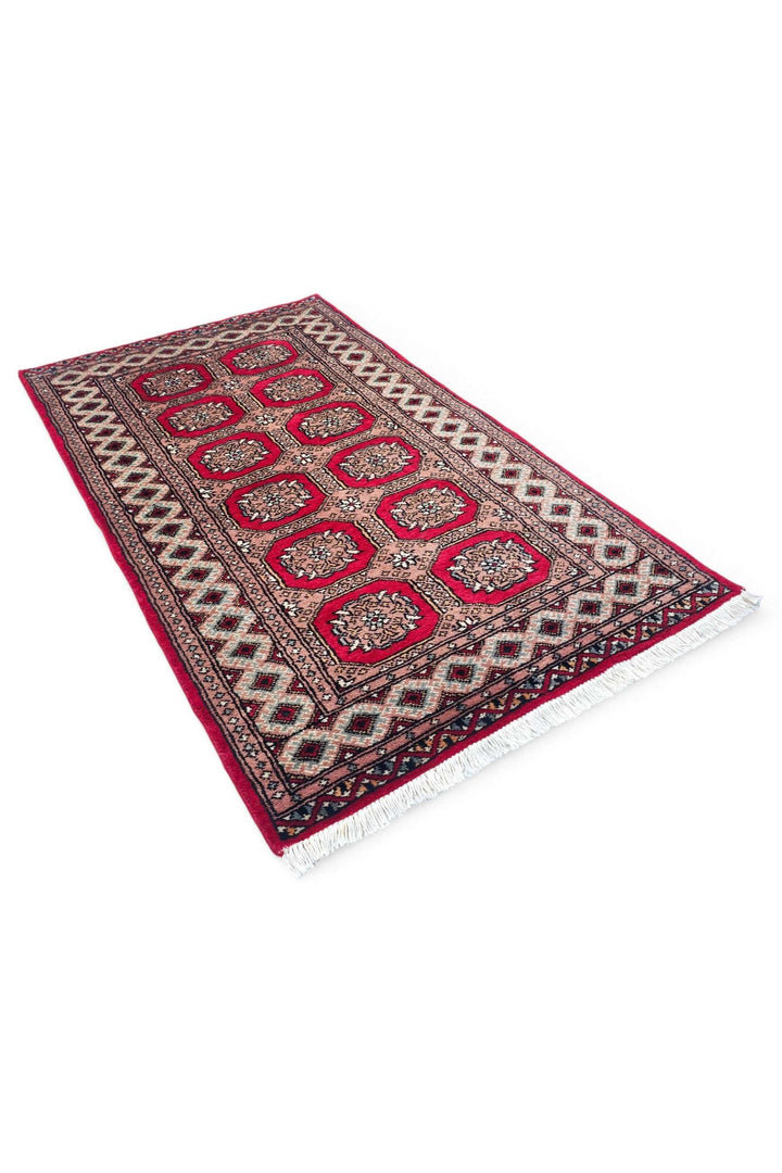 Crimson Red Pakistani Bokhara Rug, hand-knotted, 78×129cm, photo 6