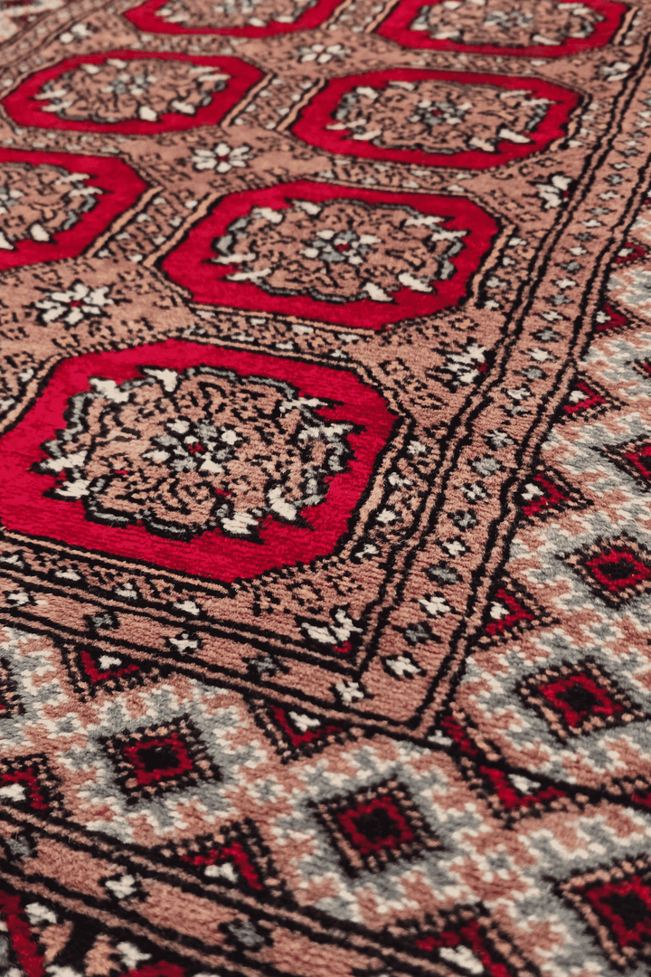 Crimson Red Pakistani Bokhara Rug, hand-knotted, 78×129cm, photo 7
