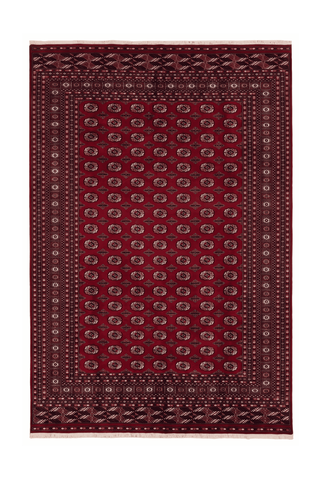 Madder red Turkmen gül Bokhara rug, 248×303cm, about 4.5 tatami